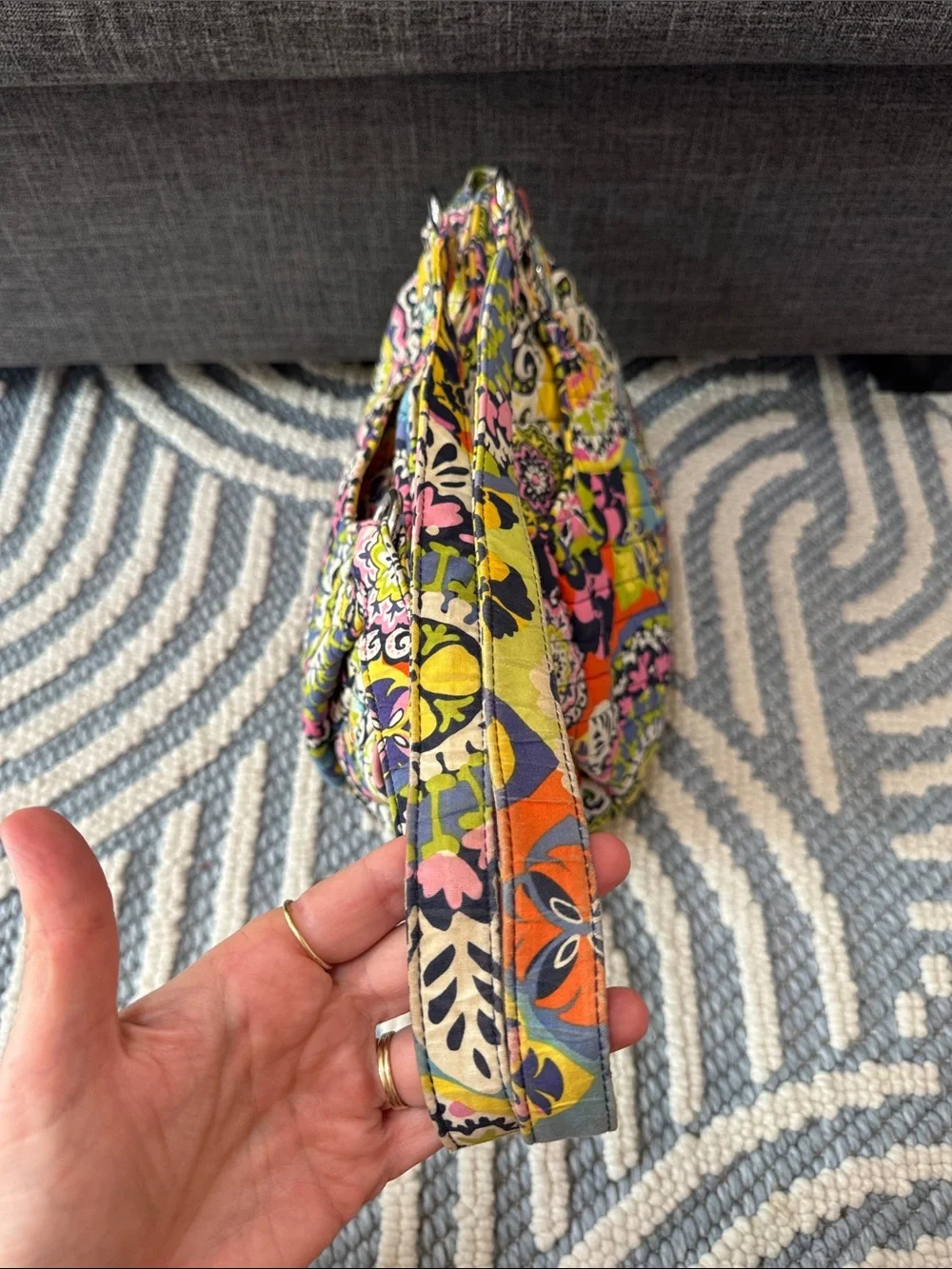 Vera Bradley Multicolor Quilted Floral Handbag Shoulder Bag